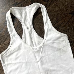 White Lululemon Workout Tank